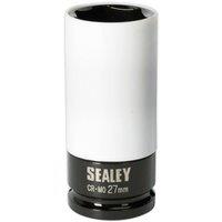 Loops 27mm Alloy Wheel Impact Socket - 1/2" Square Drive - Rim Protect Sleeved Socket