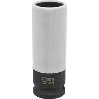 Loops 21mm Alloy Wheel Star Profile Impact Socket - 1/2" Sq Drive - For Hyundai