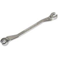 Loops Double-Ended Steel Brake Pipe Spanner - 10mm & 11mm Sizes - Anti-Slip Finish in Metallics
