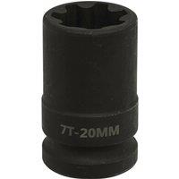 Loops 20mm Brake Caliper Socket - 1/2" Sq Drive - 7-Point Profile - for VAG Vehicles