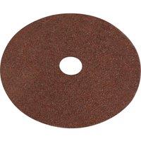Loops 25 PACK 115mm Fibre Backed Sanding Discs - 24 Grit Aluminium Oxide Round Sheet