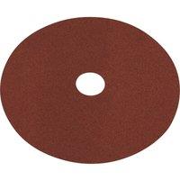 Loops 25 PACK 115mm Fibre Backed Sanding Discs - 60 Grit Aluminium Oxide Round Sheet