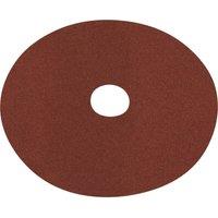 Loops 25 PACK 125mm Fibre Backed Sanding Discs - 60 Grit Aluminium Oxide Round Sheet