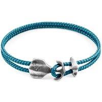 ANCHOR & CREW Men's Delta Anchor Silver & Rope Bracelet in Blue | Size: 23 cm