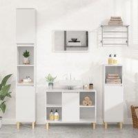 Berkfield Home Sink Cabinet High Gloss White 80x33x60 cm Engineered Wood | Size: 80 x 33 x 60 cm