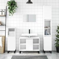 Berkfield Home Bathroom Cabinet White 80x33x60 cm Engineered Wood | Size: 80 x 33 x 60 cm
