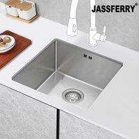 JASSFERRY Undermount Kitchen Sink Handmade 1.2mm Thickness in Silver