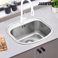 JASSFERRY Drop-in Stainless Steel Campervan RV Sink Kitchen in Silver