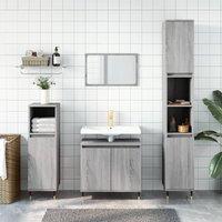 Berkfield Home Bathroom Cabinet Grey Sonoma 58x33x60 cm Engineered Wood | Size: 58 x 33 x 60 cm