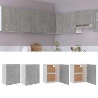 Berkfield Home Hanging Cabinets 2 pcs Concrete Grey 50x31x60 cm Engineered Wood | Size: 50 x 31 x 60 cm