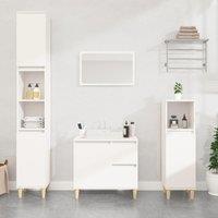 Berkfield Home Bathroom Cabinet White 65x33x60 cm Engineered Wood | Size: 65 x 33 x 60 cm