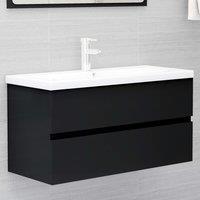 Berkfield Home Sink Cabinet Black 90x38.5x45 cm Engineered Wood