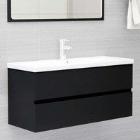 Berkfield Home Sink Cabinet Black 100x38.5x45 cm Engineered Wood