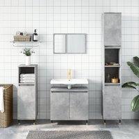 Berkfield Home Bathroom Cabinet Concrete Grey 58x33x60 cm Engineered Wood | Size: 58 x 33 x 60 cm