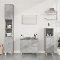 Berkfield Home Bathroom Cabinet Concrete Grey 65x33x60 cm Engineered Wood | Size: 65 x 33 x 60 cm