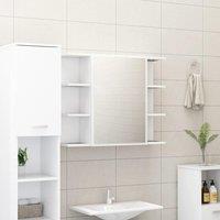 Berkfield Home Bathroom Mirror Cabinet White 80x20.5x64 cm Engineered Wood