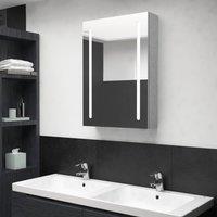Berkfield Home LED Bathroom Mirror Cabinet Concrete Grey 50x13x70 cm | Size: 50 x 13 x 70 cm