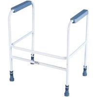 Aidapt Ashford Hgt Adjustable Toilet Frame Free standing in White