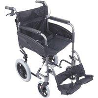 Aidapt Compact Transport Aluminium Wheelchair Hammered Effect in Grey