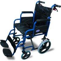 Aidapt Deluxe Attendant Propelled Steel Wheelchair Blue