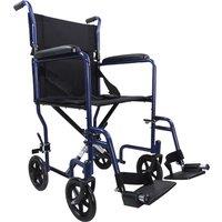 Aidapt Steel Compact Transit Wheelchair in Blue