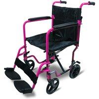 Aidapt Aluminium Compact Transport Wheelchair Pink