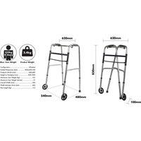 Aidapt Folding Walking Frame Wheeled in Grey
