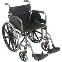 Loops Deluxe Self Propelled Steel Wheelchair - Semi-Foldable Design - Hammered Finish in Metallics