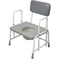 Loops Bariatric Commode Chair - Detachable Arms - 7.5 Litre Pail - 254kg Weight Limit