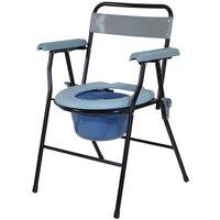 Loops Lightweight Folding Commode Chair - 7 Litre Pail with Lid - 130kg Weight Limit