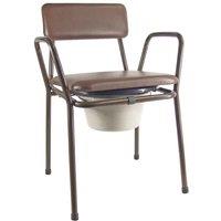 Loops Stackable Bedroom Bathroom Commode Chair - Padded Backrest - 5 Litre Pail
