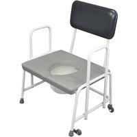 Loops Height Adjustable Bariatric Commode Chair - 7.5 Litre Pail - 254kg Weight Limit