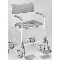 Loops Attendance Propelled Shower Commode Chair - 19 Inch Seat Width 4 Braked Castors