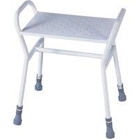 Loops Heavy Duty Shower Stool - Height Adjustable - 190kg Weight Limit Tubular Steel in Metallics