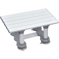 Loops Reinforced Slatted Plastic Bath Seat with Suction Cups - 152mm Height - Grey