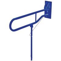 Loops Blue Hinged Support Arm - Backplate & Leg - 775mm Length Wall Mounted Grab Bar