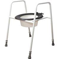 Loops Free Standing Raised Toilet Seat & Frame - Height Adjustable - Splash Guard
