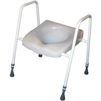 Loops Free Standing Toilet Seat & Frame - Easy Clean Clip on Seat Adjustable Height