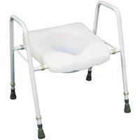 Loops Free Standing Toilet Seat & Frame - Adjustable Height & Width - Clip on Seat