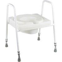 Loops Large One Piece Toilet Seat & Frame - Height Adjustable - 190kg Weight Limit