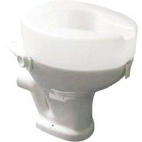 Loops White One Piece Moulded Toilet Seat - Raised 2 Inches - Anti Bacterial Finish