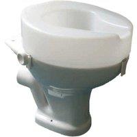 Loops White One Piece Moulded Toilet Seat - Raised 6 Inches - Anti Bacterial Finish