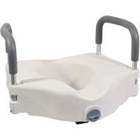 Loops Ergonomic Raised Plastic Toilet Seat with Arms - 6 Inch Height - Easy Install