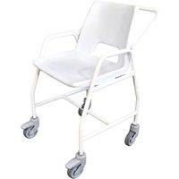Loops Mobile Shower Chair with Castors - 2 Brake Design - Fixed Height - Easy to Clean