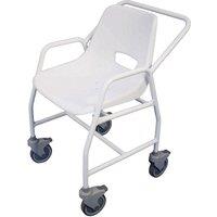 Loops Mobile Shower Chair with Castors - 4 Brake Design - Fixed Height - Easy to Clean