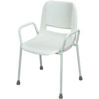 Loops Portable Moulded Shower Chair - Tubular Steel Frame - 410mm Height - Stackable in Metallics