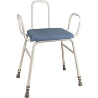 Loops Perching Stool with Arms & Backrest - 500 650mm Height Padded Wipe Clean Seat
