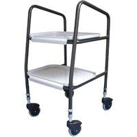 Loops Height Adjustable Meal Trolley - Clip on Trays - Large 100mm Castors - 790 930mm