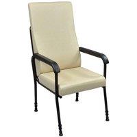 Loops Height Adjustable Ergonomic Lounge Chair - High Backed - Cream Upholstery