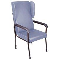 Loops Height Adjustable High Backed Lounge Chair - Blue Upholstery - 450 570mm Height